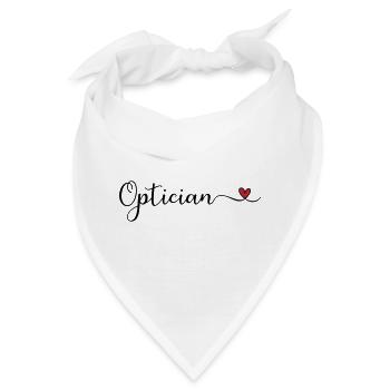 Optiker mit Herz - Bandana - Weiß - Vorne
