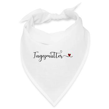 Tagesmutter Design mit Herz - Bandana - Weiß - Vorne