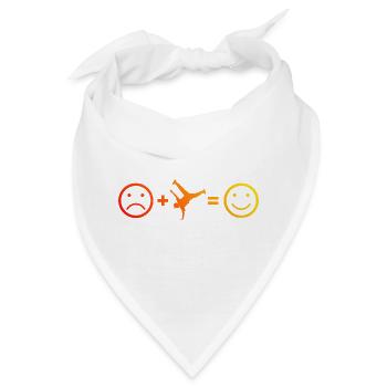 Geschenkidee für einen Hip-Hop-Tänzer mit B-Boying - Bandana - Weiß - Vorne