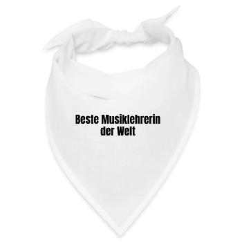 Beste Musiklehrerin der Welt Musik Geschenk - Bandana - Weiß - Vorne