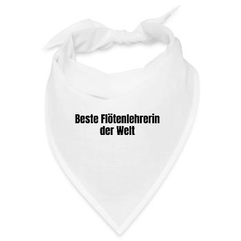 Beste Flötenlehrerin der Welt Flöte Geschenk - Bandana - Weiß - Vorne