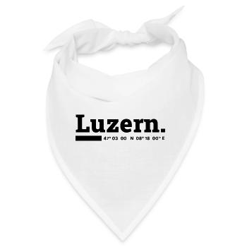 Luzern Koordinaten - Bandana - Weiß - Vorne