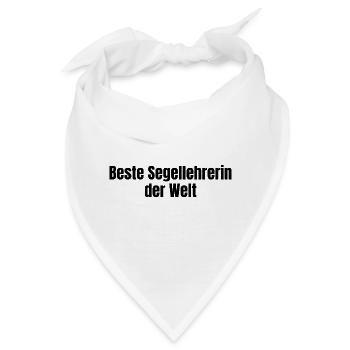 Beste Segellehrerin der Welt Segeln Geschenk - Bandana - Weiß - Vorne