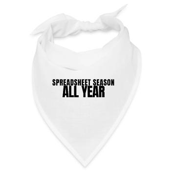 Buchhalter - Spreadsheet Season All Year - Buchhal - Bandana - Weiß - Vorne