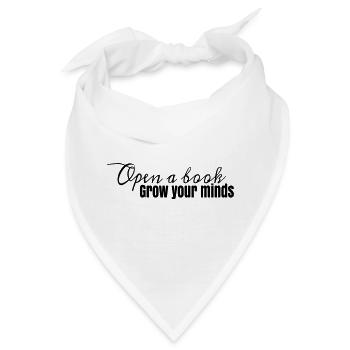 Buchdesign Open A Book, grow your minds - Bandana - Weiß - Vorne