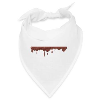 Lecker tropfende Schokoladencreme - Bandana - Weiß - Vorne