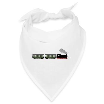 Zug Eisenbahn Dampflok Schmalspurbahn Nostalgie - Bandana - Weiß - Vorne