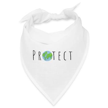 Beschütze die Welt - Bandana - Weiß - Vorne