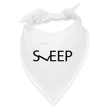 sleep - word design - Bandana - Weiß - Vorne