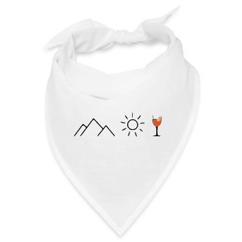 Berge Sonne Spritz Bergsteiger Wanderer - Bandana - Weiß - Vorne