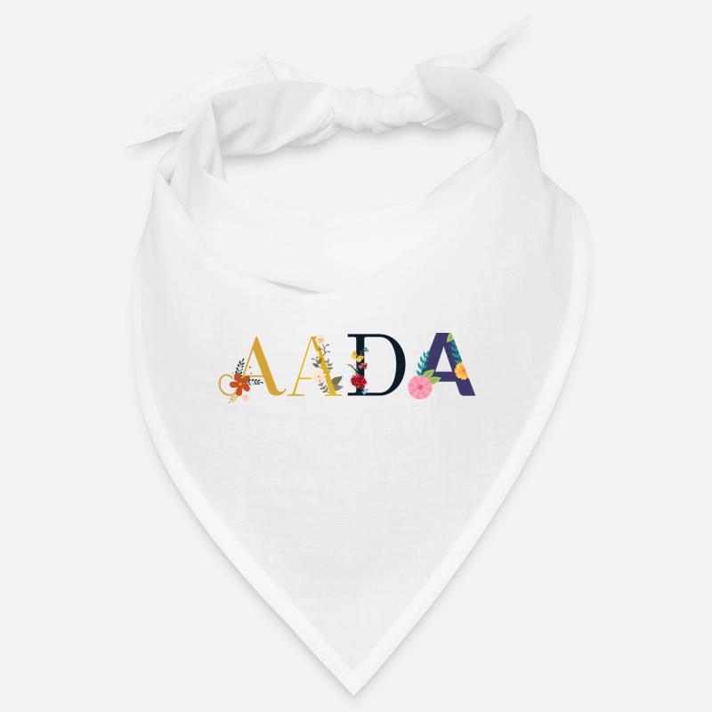 AADA Name mit Blumen geschmückt Bandana