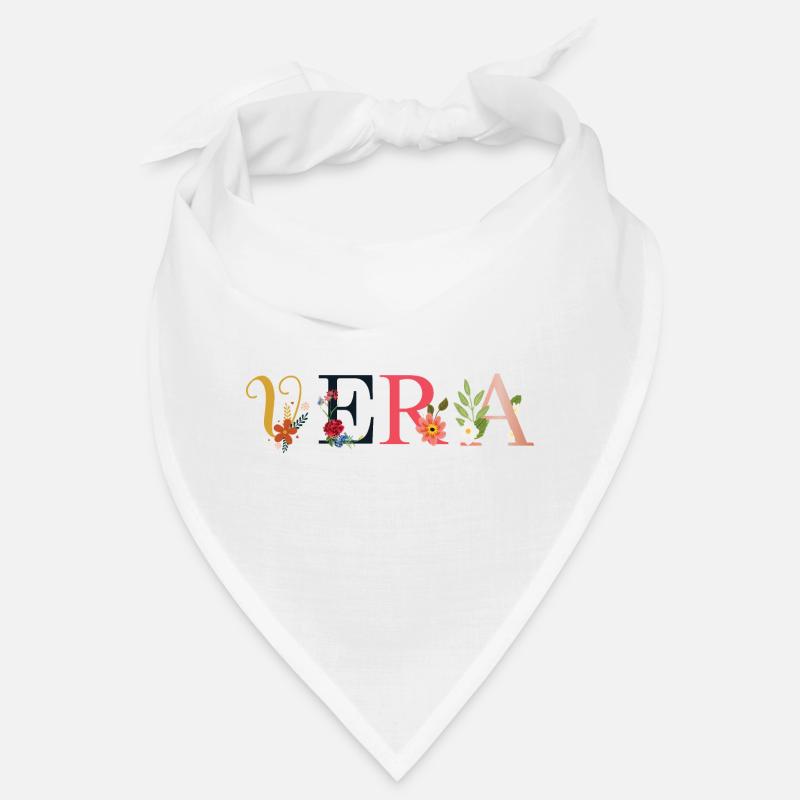 Le nom VERA est décoré de fleurs Bandana