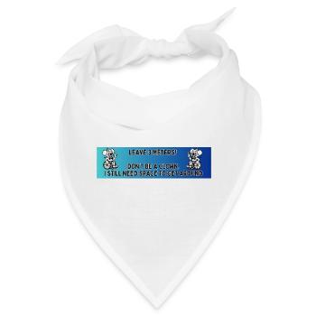 Autoaufkleber eines Rollstuhlclowns # - Bandana - Weiß - Vorne