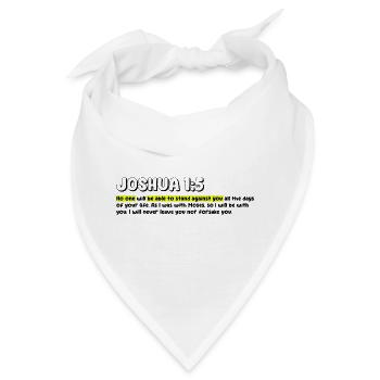 Niemand wird sich dagegen wehren können | Bibelzitat - Bandana - Weiß - Vorne