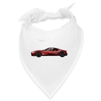 Futuristisches Sportwagen-Design - Bandana - Weiß - Vorne