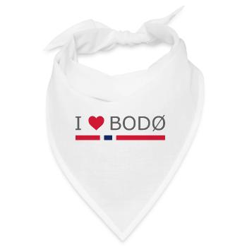 I love Bodo - Norway - Norge - Norwegen - Bandana - Weiß - Vorne