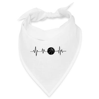 Herzschlag-Basketball - Bandana - Weiß - Vorne