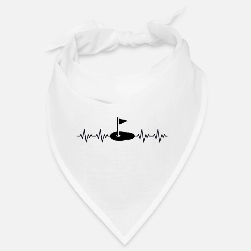 Golfeur Golfeur Golf Golf Golf Golf Course ECG Battement de cœ Bandana