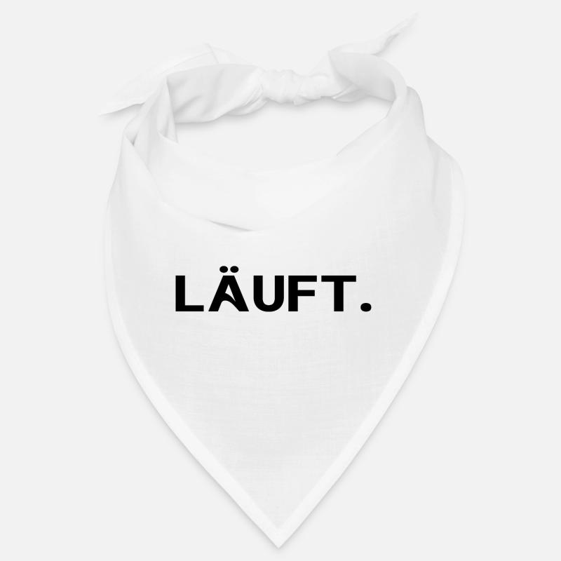 Läuft. Minimal Statement Spruch Trend Social Bandana