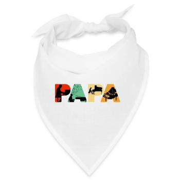 Klavier Papa lustiger musikalischer Vater Keyboarder - Bandana - Weiß - Vorne