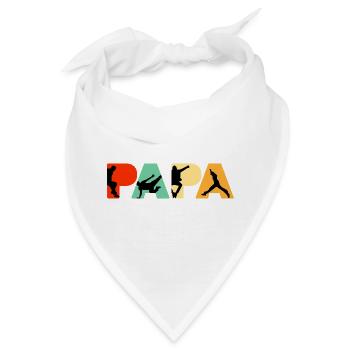 Parkour-Papa lustiger Retro-Freilauf-Papa - Bandana - Weiß - Vorne