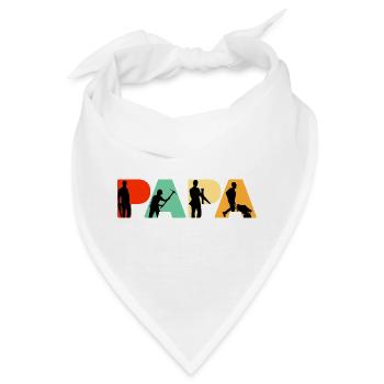 Bauarbeiter Papa Trade Silhouette Vater - Bandana - Weiß - Vorne