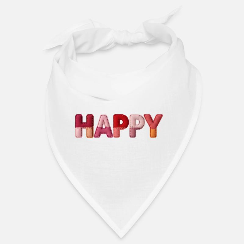 Happy Fabric Look Typography Trend Bandana