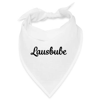 Lausbube Vintage Spruch T-Shirt - Bandana - Weiß - Vorne