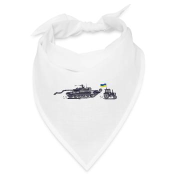 Ukrainesche Traktorenbrigade - Bandana - Weiß - Vorne