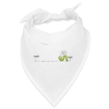 Inchworm Wurm Motivation Schritt für Schritt Humor - Bandana - Weiß - Vorne