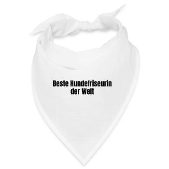 Beste Hundefriseurin der Welt Hundesalon Geschenk - Bandana - Weiß - Vorne