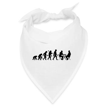 Schach Schachspieler Evolution mit Schachbrett - Bandana - Weiß - Vorne