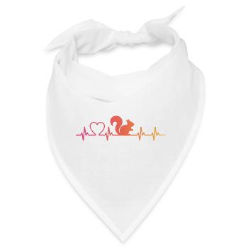 Eichhörnchen Herzschlag - Bandana - Weiß - Vorne