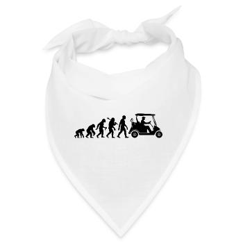 Golf Evolution Golfwagen Für Golfer Golfspieler - Bandana - Weiß - Vorne