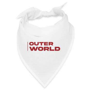 Outer World Retro Typo - Bandana - Weiß - Vorne