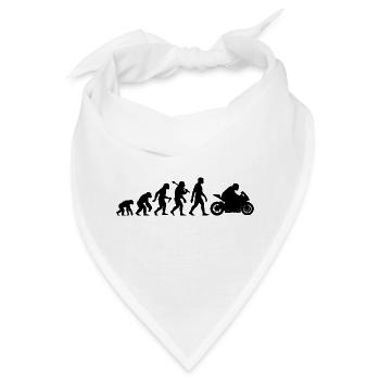 Motorrad Evolution Biker lustiger Motorradfahrer - Bandana - Weiß - Vorne
