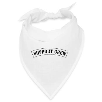 Support Crew Style Patch - Bandana - Weiß - Vorne