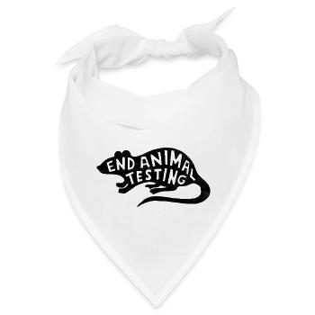 Tierversuche stoppen - Bandana - Weiß - Vorne