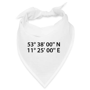 Schwerin Koordinaten - Bandana - Weiß - Vorne