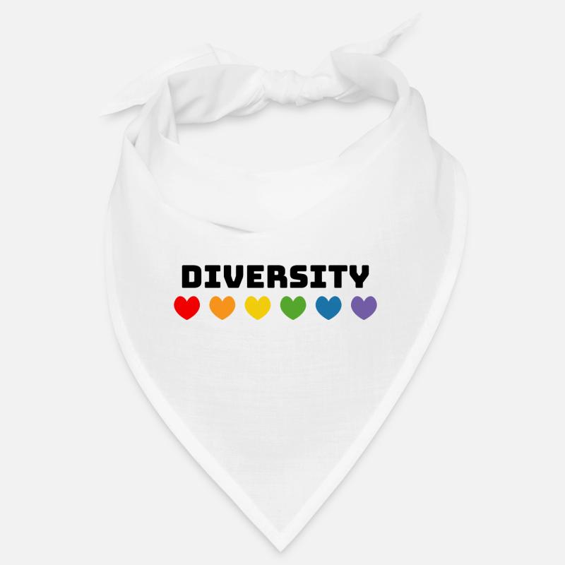 Rainbow Hearts Diversité LGBT lgbtqi queer Bandana