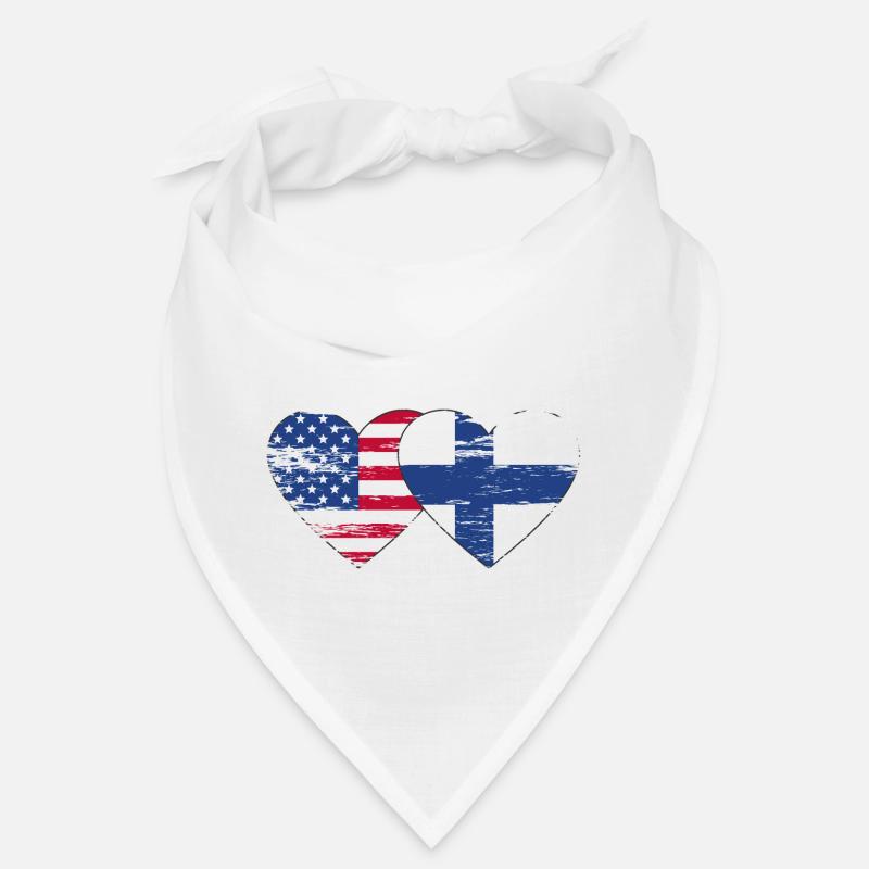 Cœur de drapeau des États-Unis Finlande utilisé Bandana