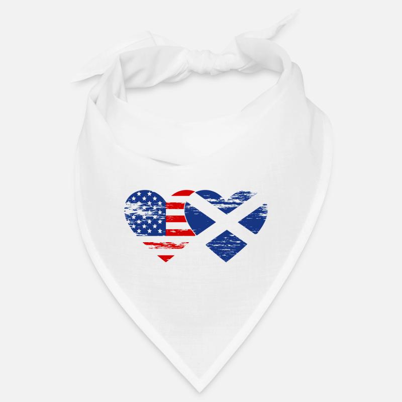 Cœur de drapeau des États-Unis d’Écosse utilisé Bandana
