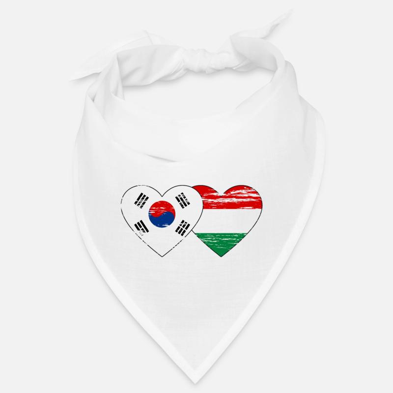 Corée du Sud Hongrie drapeau coeur utilisé Bandana