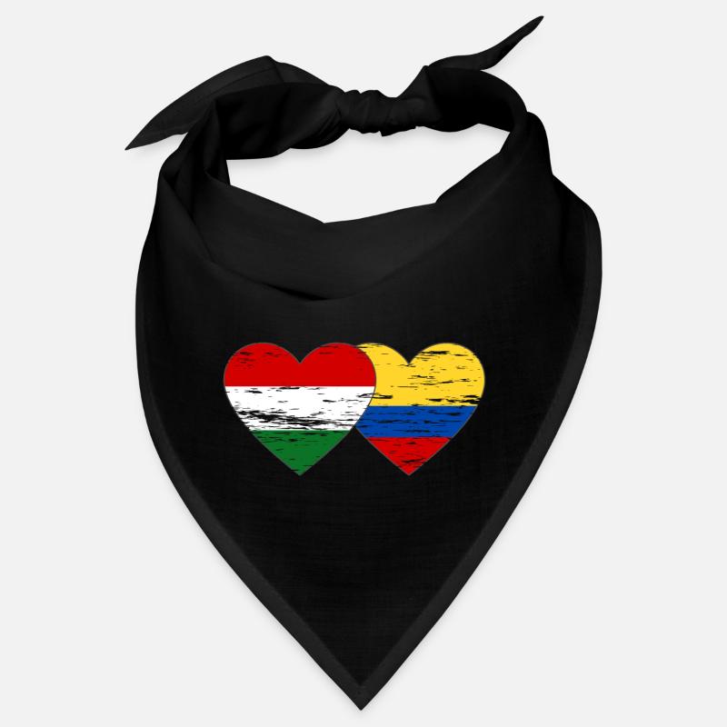 Hongrie Colombie drapeau coeur utilisé Bandana
