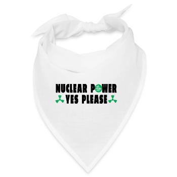 Atomkraft Ja bitte - Bandana - Weiß - Vorne