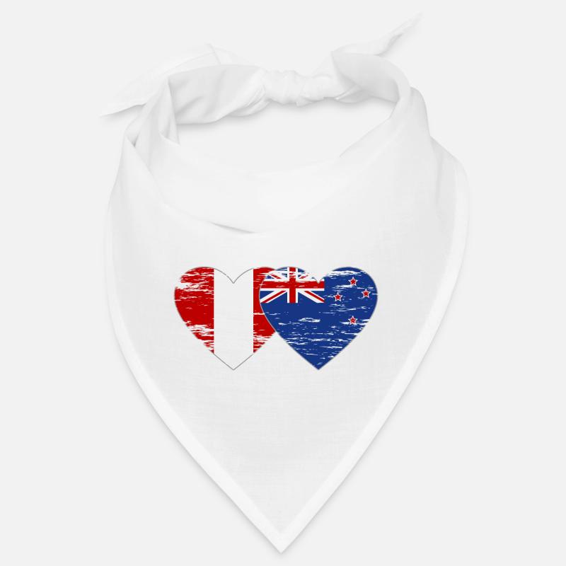 Pérou Nouvelle-Zélande drapeau coeur utilisé Bandana