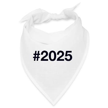 2025 Hashtag - Bandana - Weiß - Vorne