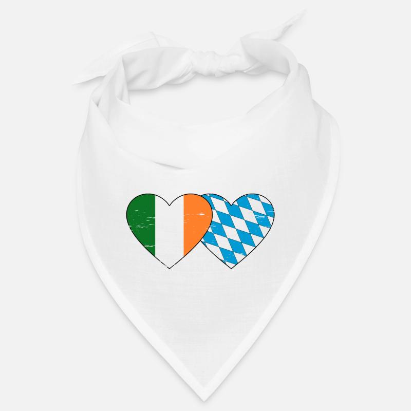 Drapeau de l’Irlande Bavière Coeur utilisé Bandana