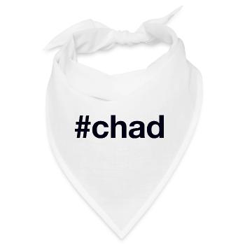 CHAD Hashtag Tschad - Bandana - Weiß - Vorne