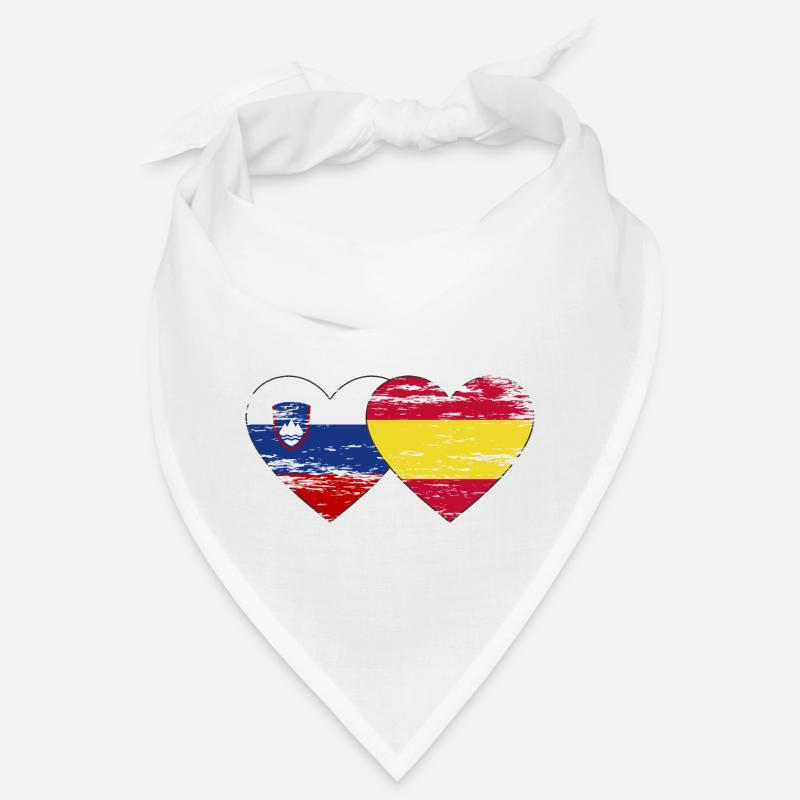 Slowenien Spanien Flagge Herz used Bandana
